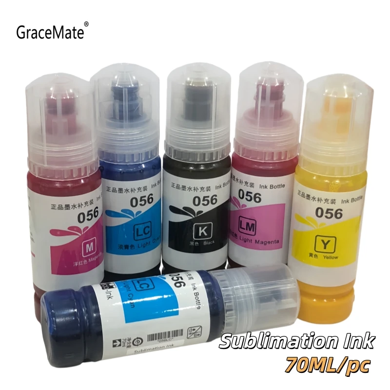 6 Color 056 Sublimation Ink Compatible for Epson 056 057 107 108 Printer L8050 L18050 Ink Sublimation