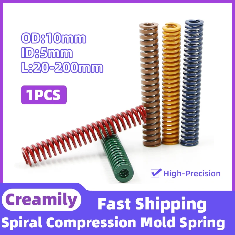 

Creamily 1PCS Die Springs Spiral Stamping Compression Mould Spring For Trunk Strut Support Lift Bar Tools OD10mm ID5mm L20-200mm