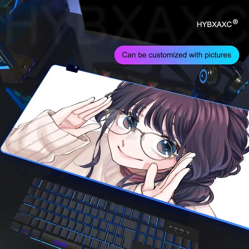 

Аниме The Fragrant Flower Blooms with Dignity Коврик для мыши RGB Игровой коврик для мыши Gamer Большой светодиодный светильник XXL Kaoruko Waguri Коврик для мыши