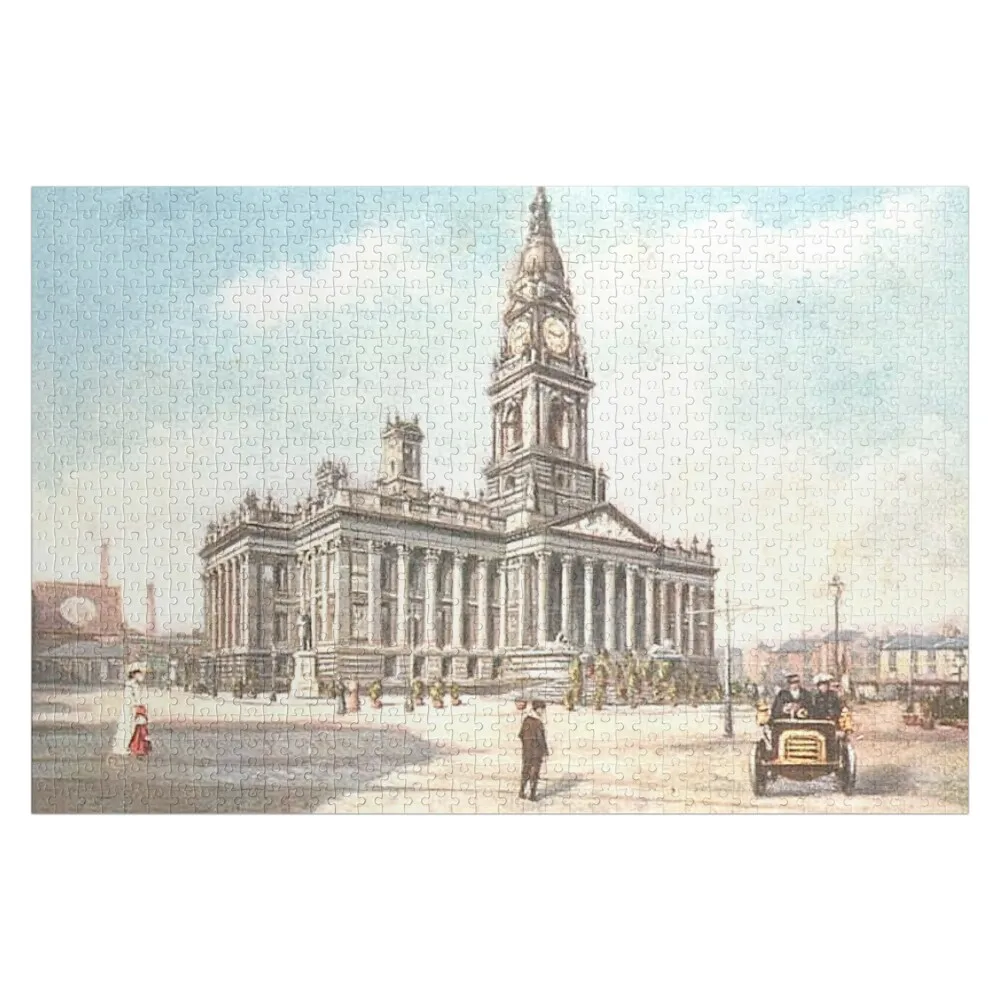 Town Hall, Bolton, Greater Manchester, England Jigsaw Puzzle Personalised Wooden Name Picture Puzzle