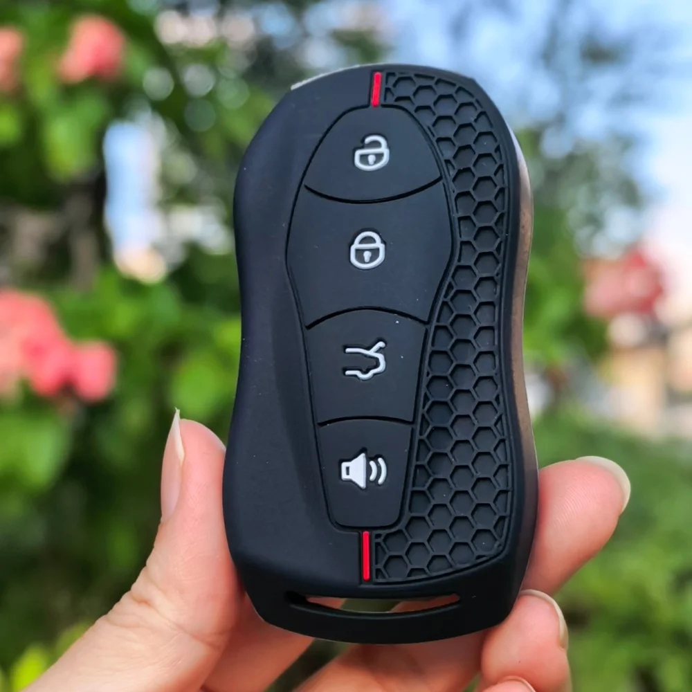 Silicone Car Key Case Cover Shell For Geely Azkarra Tugella FY11 2019 2020 Atlas Pro New Emgrand GS X6 SUV EC7 Protected Fob Bag
