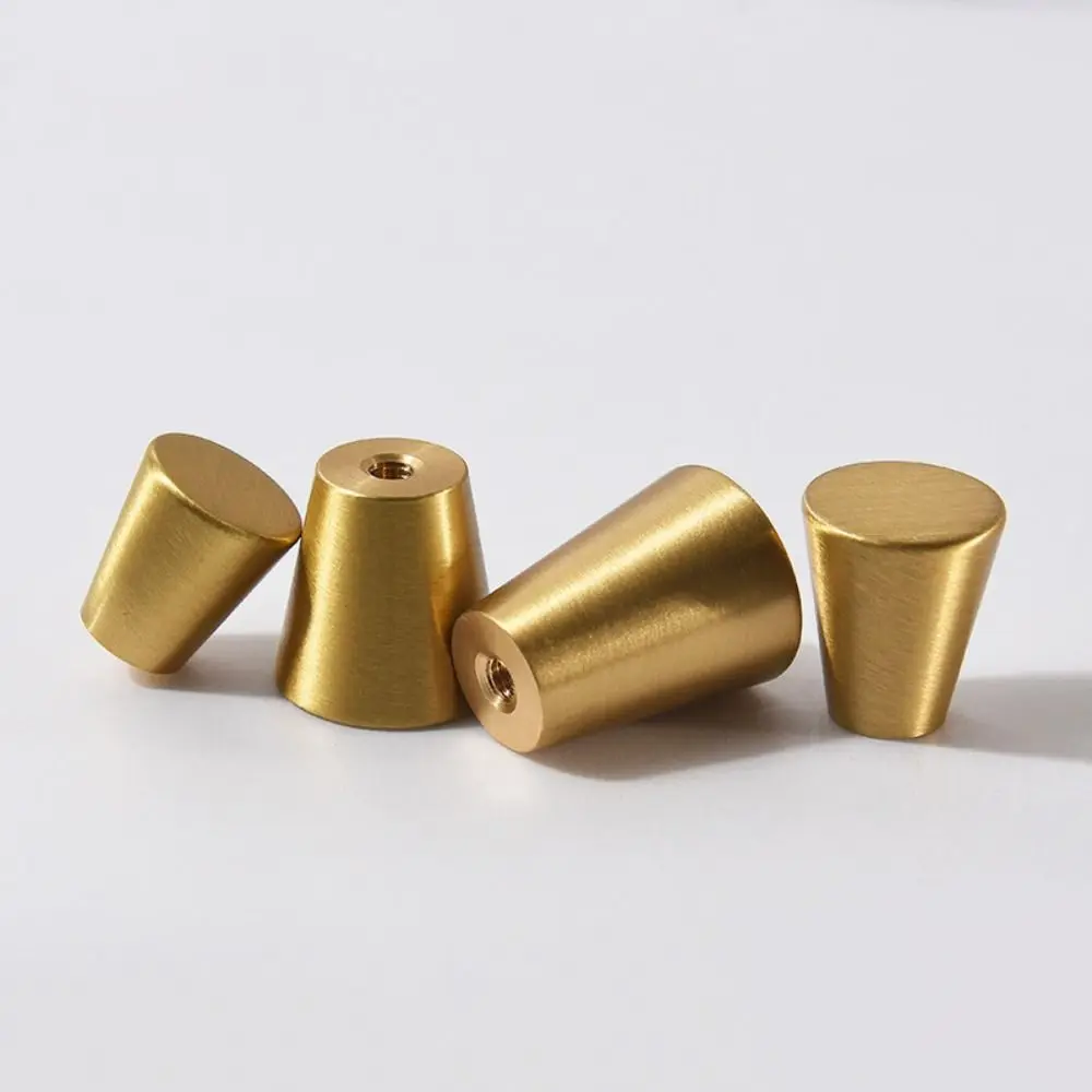 

New Chinese-style Brass Handles Simple Drawer and Cabinet Retro Door Copper Handles Single Hole Gold All-copper Handles Kitchen