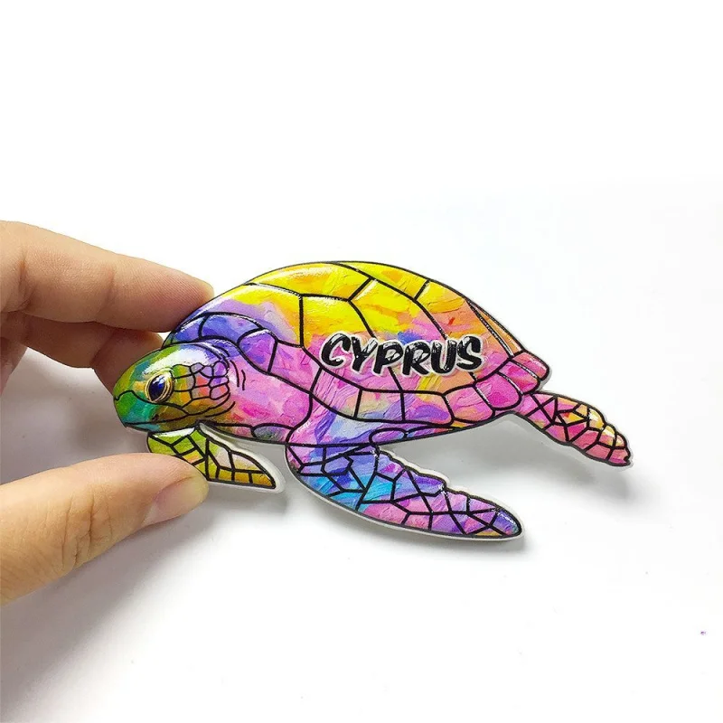 

Cute 3D Resin Cyprus Colorful Turtle Refrigerator Magnets Aimants Home Decor Souvenir