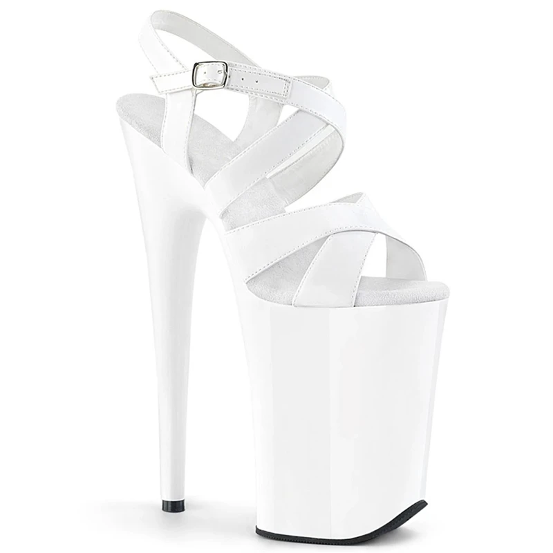 

26cm pole dancing catwalk model stiletto sexy black waterproof platform hate sky-high nightclub super high heel sandals