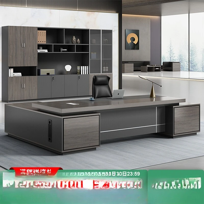 Office Furniture President's  Boss Simple Modern Class Supervisor Manager Desk and Chair Combination Set