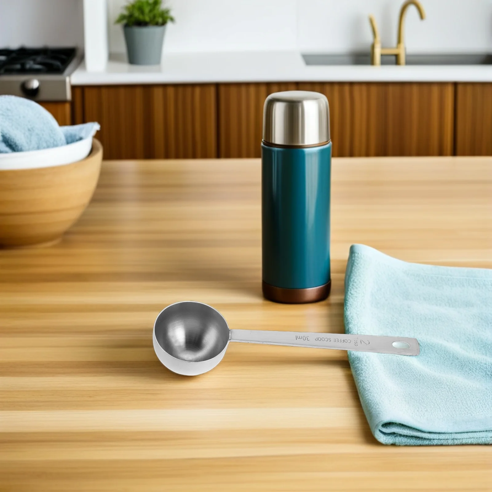 

2Pcs Stainless Steel Coffee Spoon 30Ml Graduated Design for Accurate Measurement Baking Cooking Espresso Tea Powders