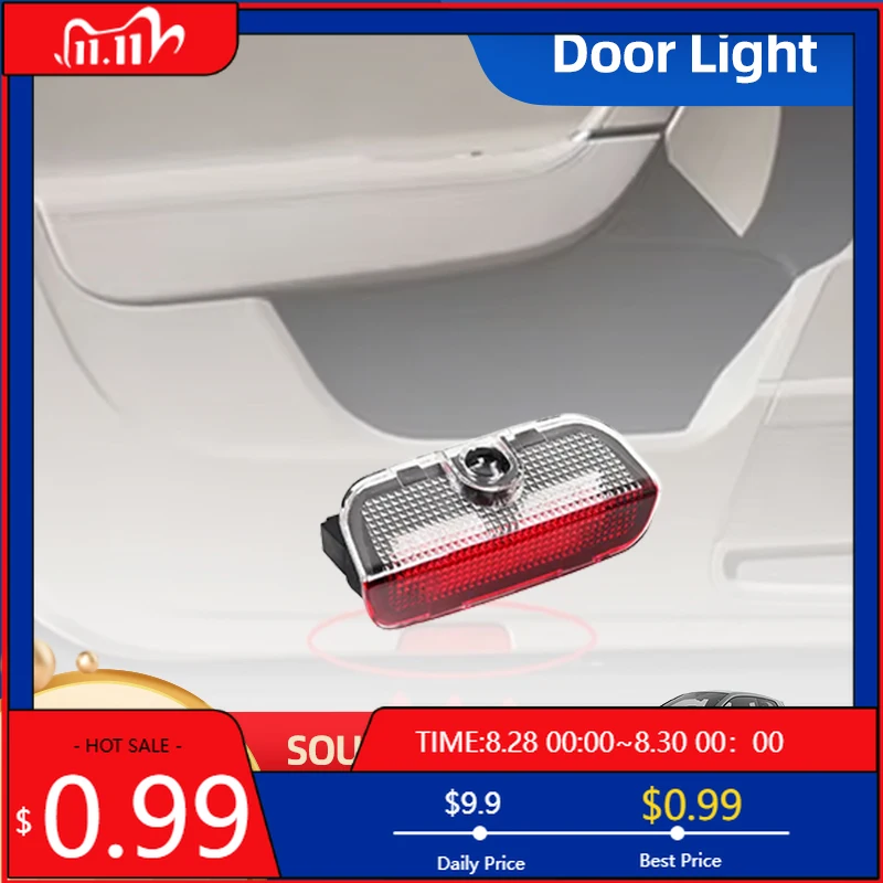 

2026 Новый для VW VOLKSWAGEN Автомобильный мусорный светодиодный проектор двери автомобиля Ghost Shadow Добро пожаловать, аксессуары для VW Tiguan MK1 MK2 Scirocc