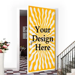 Custom Door Stickers Wallpaper, Personalized Door Sticker Mural PVC Door Mural DIY Home Decor Decals Upload Your Image Text
