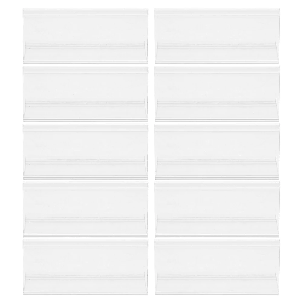 

50 Pcs Price Tag Holder Reusable Shelf Labels for Display Large Plastic Sign Card Retail Accessories Stable Clip On Tags