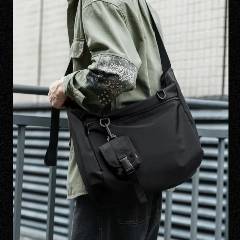 Korean Crossbody Bag Men\'s Shoulder Bag Multi-functional Bag Casual Messenger Bag Tooling Fashion Brand Small Body Bag