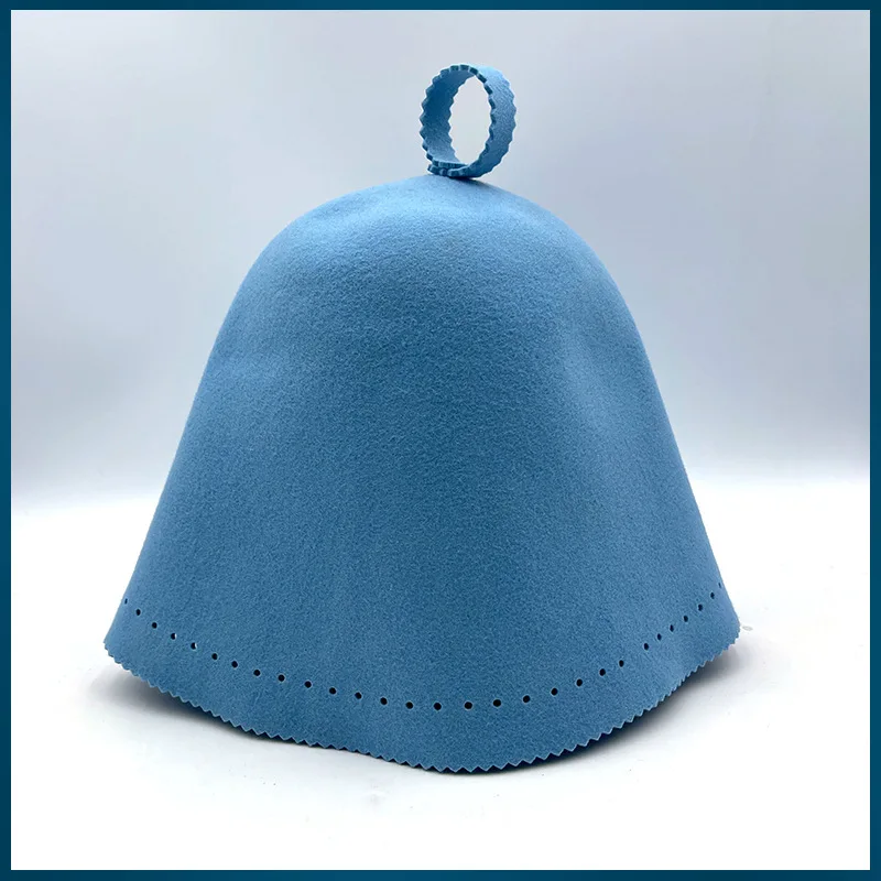 1 pc Man Woman Solid Color Felts Spa Sauna Hat Water Absorption Heat Insulation Hair Drying Bathing Felt Basin Caps