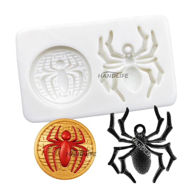 Spider Halloween stampo per dolci in Silicone Sugarcraft cioccolato Cupcake strumenti in resina strumenti per decorare il fondente