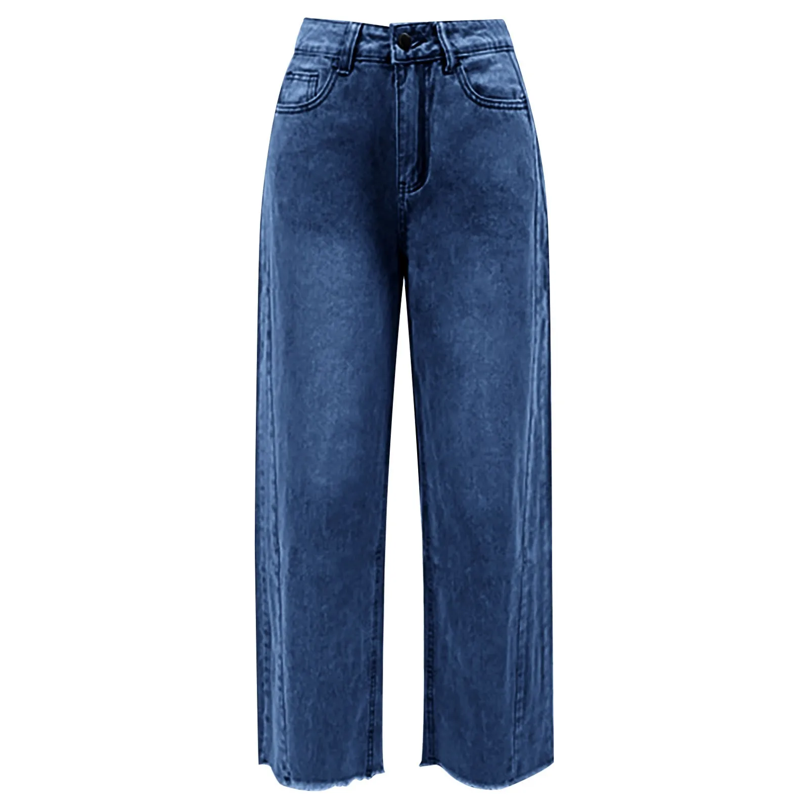 High-Waisted Straight-Leg Furred Jeans, Women'S New Fashion High-Waisted Wide-Leg Pants Jeans,Spring And Autumn For Women Y2k