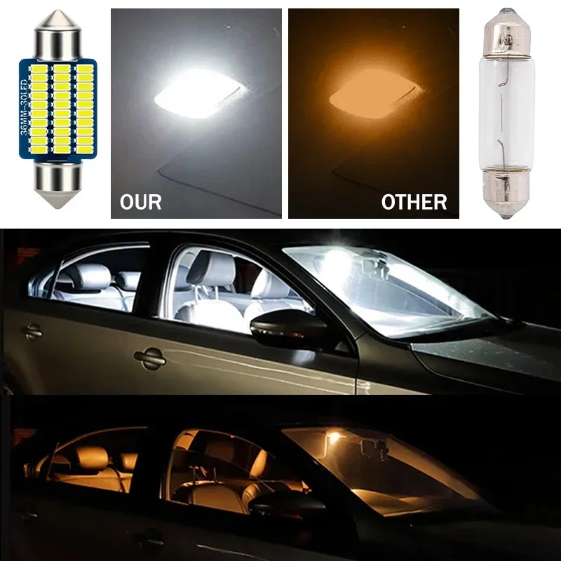 For Audi A3 8P FWD TDI 2005-2013 LED Interior Light Bulbs Kit W5W T10 Canbus Error Free Car Dome Reading Lamps With Removal Tool