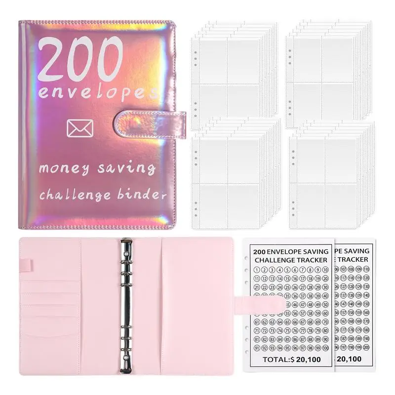 

200 Envelope Binder Budget Planner Savings Challenges Book Money Organizer And Budget Binder Saving Money