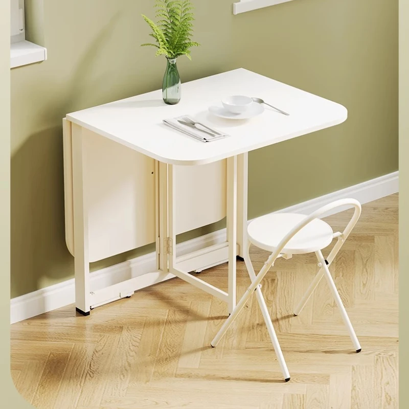

Складной обеденный стол для квартиры, передвижной простой стол для еды, обеденный стул, маленький ультратонкий складной стол, мебель Muebles