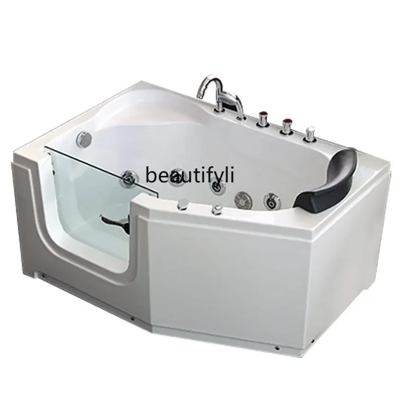 

Walk-in Elderly Bathtub Barrier-Free Bathtub Sitting Bathtub Side Open Door Massage Bath