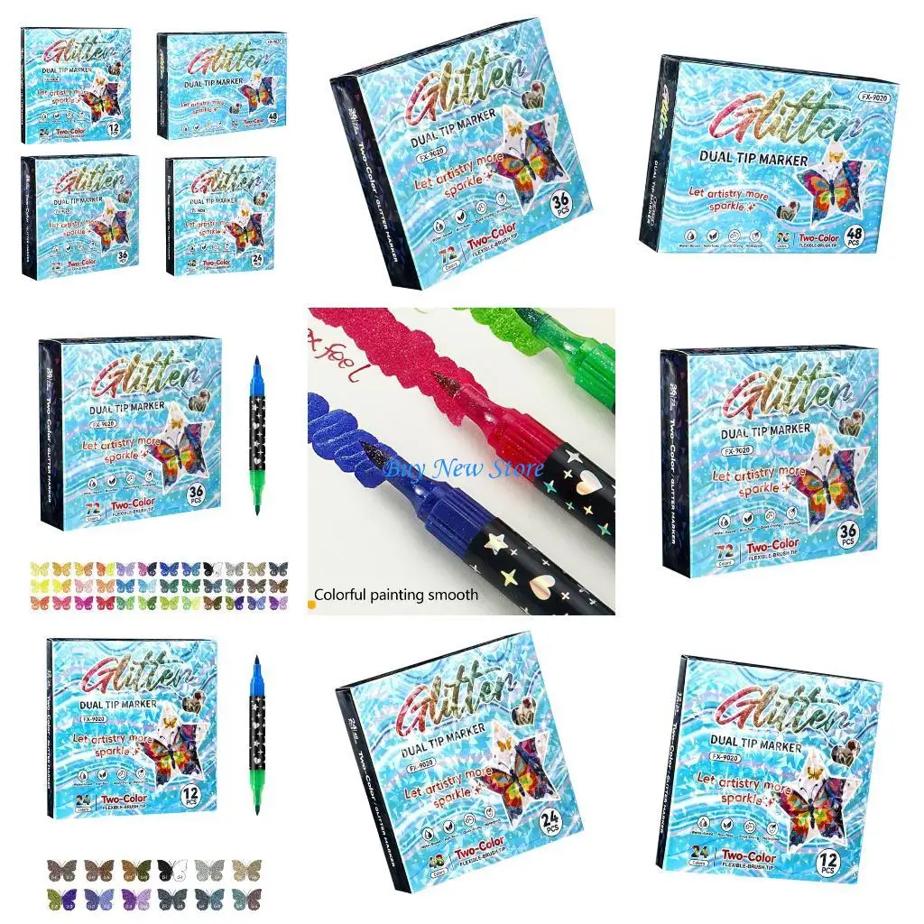 

20CE Soft Brush Pens Double Tip Watercolor Markers Art Pens Art Paint Supplies For Crafting Scrapbooking And School Projects