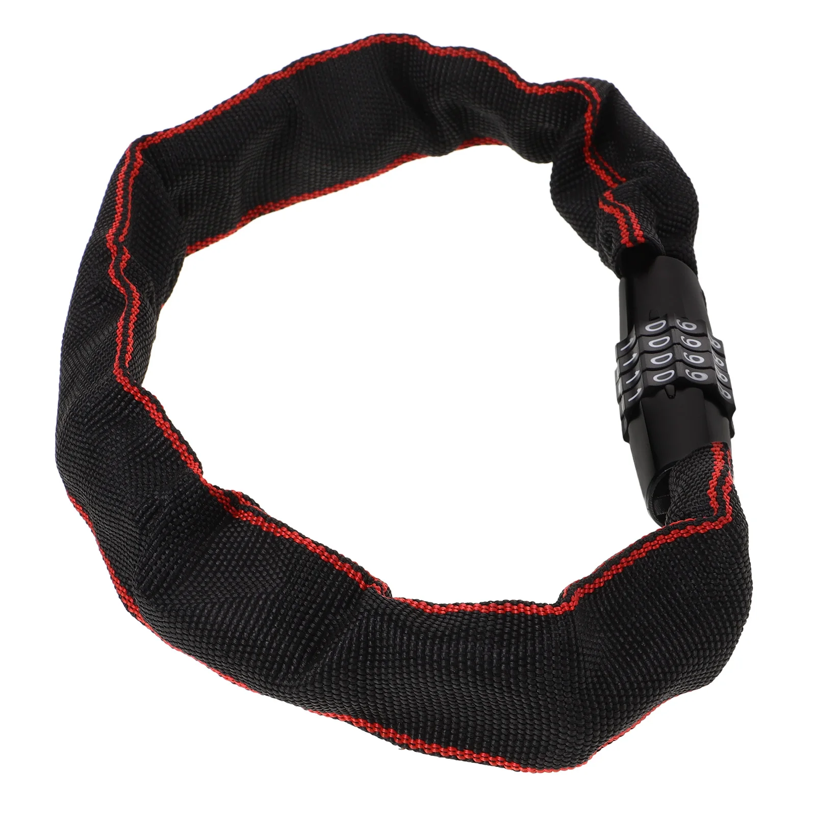 

Aluminum Alloy Password Chain Bike Lock with Code Anti-Theft Heavy Duty Cycling Security Lock for Outdoor Use Black