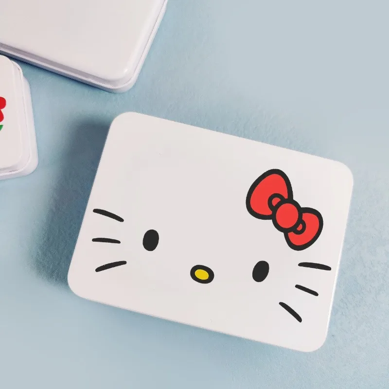 Anime Cartoon Hatsune Miku Hello Kitty Rilakkuma Storage Iron Box Flip Cover Card Case Photo Jewelry Badge Collect Girl Gift Box