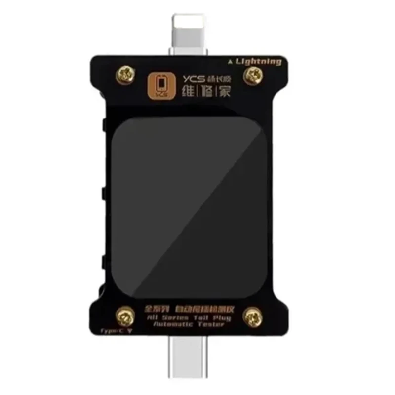 

Интеллектуальный тестер хвостовой заглушки с автоматическим обнаружением для телефона, цифровой ЖК-дисплей для интерфейса Apple/тестер обнаружения интерфейса Type-C