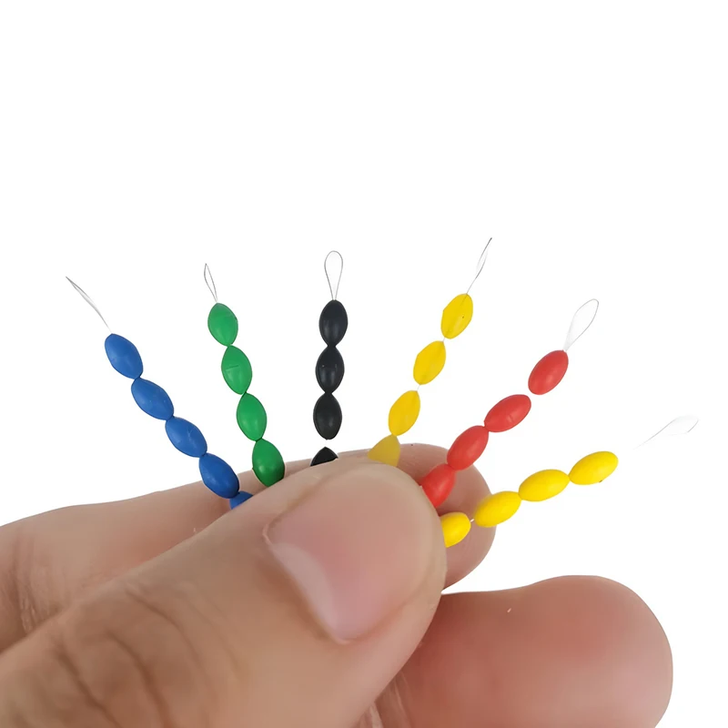 150Pcs Rubber Float Stops Space Beans Oval Stopper Connector Line Buoys Bobber Float for Fishing Accessories Fishing view 4