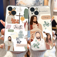 Faith Christian Religious Jesus Phone Case For iPhone 14 13 12 11 Pro Max XS Max X XR 7 8 Plus Mini White TPU material