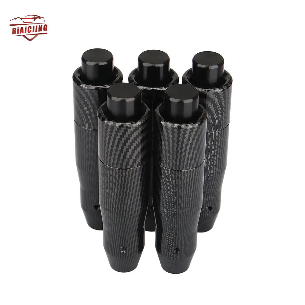 Universal Aluminum carbon fiber look Car Automatic Gear Stick Shift Knob Shifter Lever Car Accessories Suitable for most cars