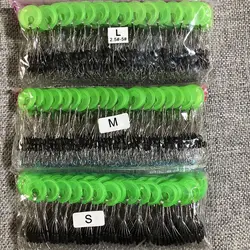 600 Pcs 100 Groups/Set Fishing Bobber Stopper Black Rubber Beads Stopper Fishing Float Beans Space