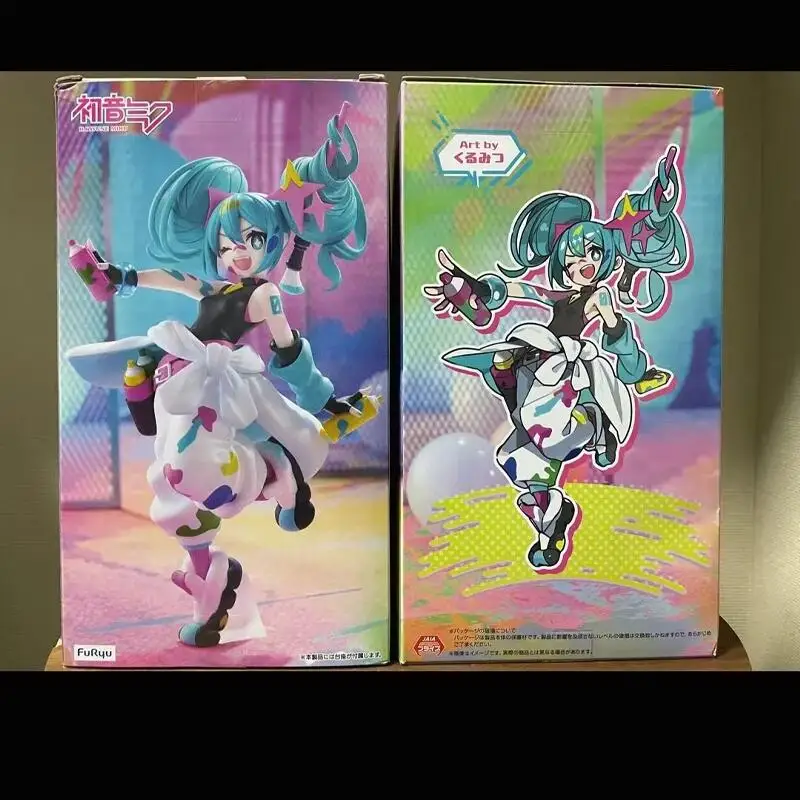 

Genuine Furyu Hatsune Miku Trio-Try-It Figure Painting Girl Ver Original Anime Figure Model Collector Figurine Toys Gift Doll