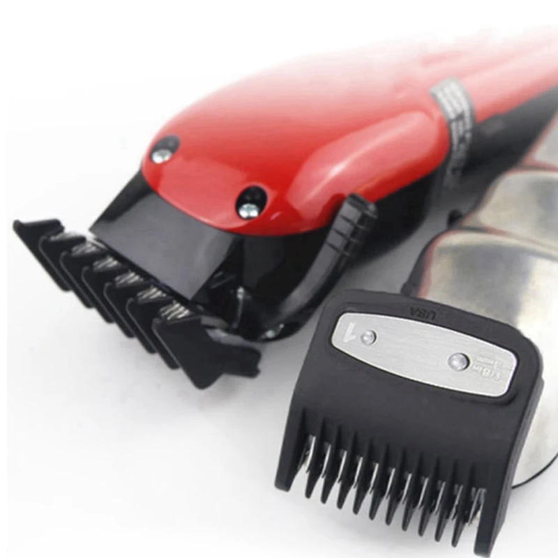 16Pcs Cutting Guide Comb For Wahl With Metal Clip 3171-500,Fits For Multiple Size Wahl Clippers Black