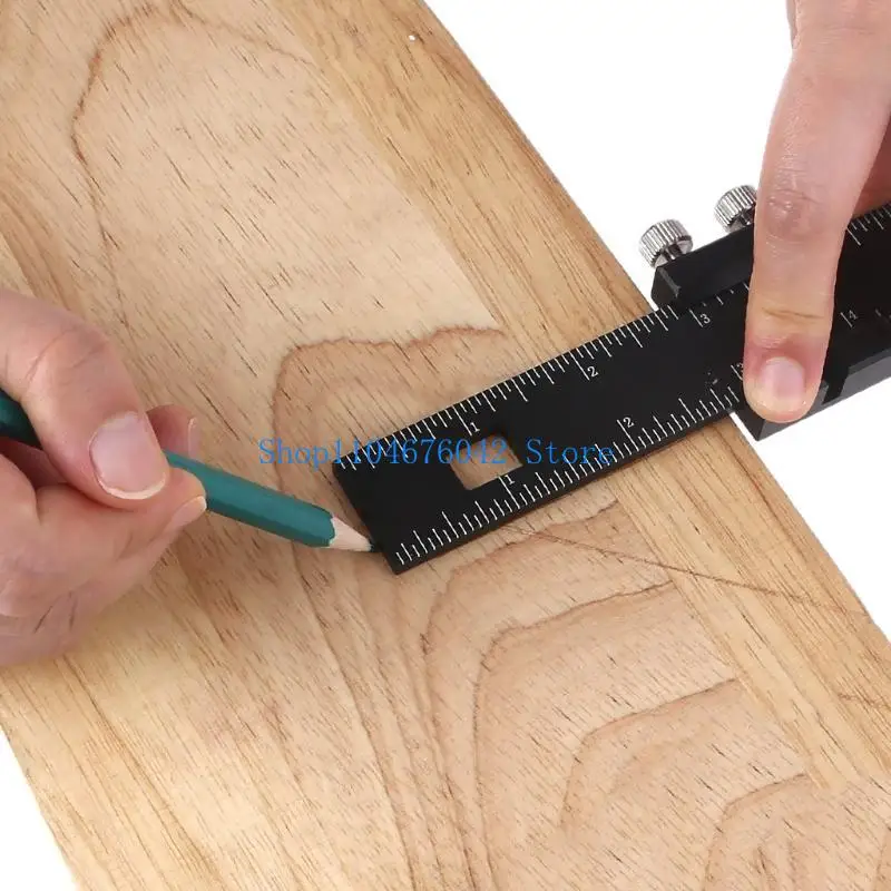 652F Pocket Ruler Woodworking by Clear | Inch and Metric Indicators Professional Woodworking for T Track Rule