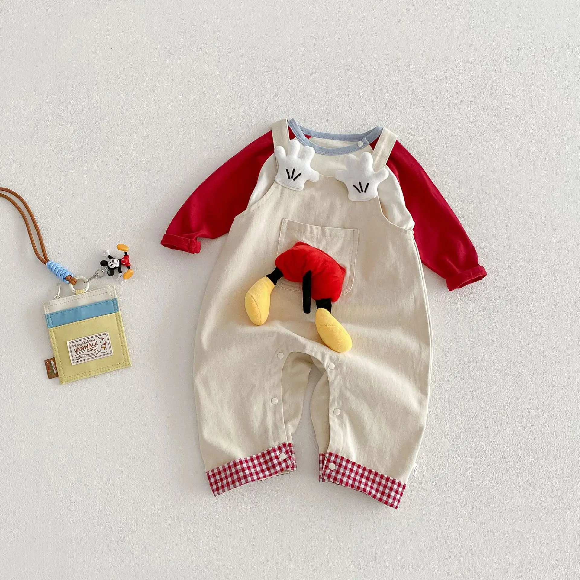 Baby Super Cute Overalls 2026 New Spring Baby Three-dimensional Doll Cartoon Jumpsuit Newborn Clothes