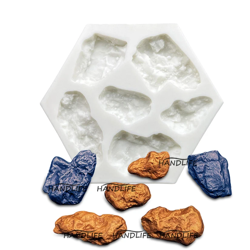 Rock Meteorite Silicone Sugarcraft Mold Resin Tools Cupcake Baking Mould Fondant Cake Decorating Tools