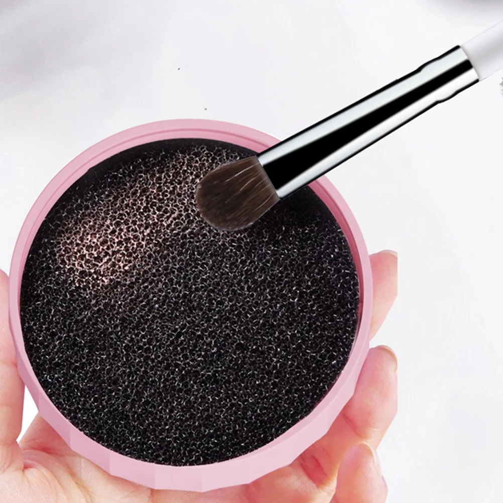 Caja de limpieza de silicona, herramienta limpiadora de doble uso, caja de limpieza de brochas de maquillaje para cepillos, Kit de fregado, accesorios de maquillaje