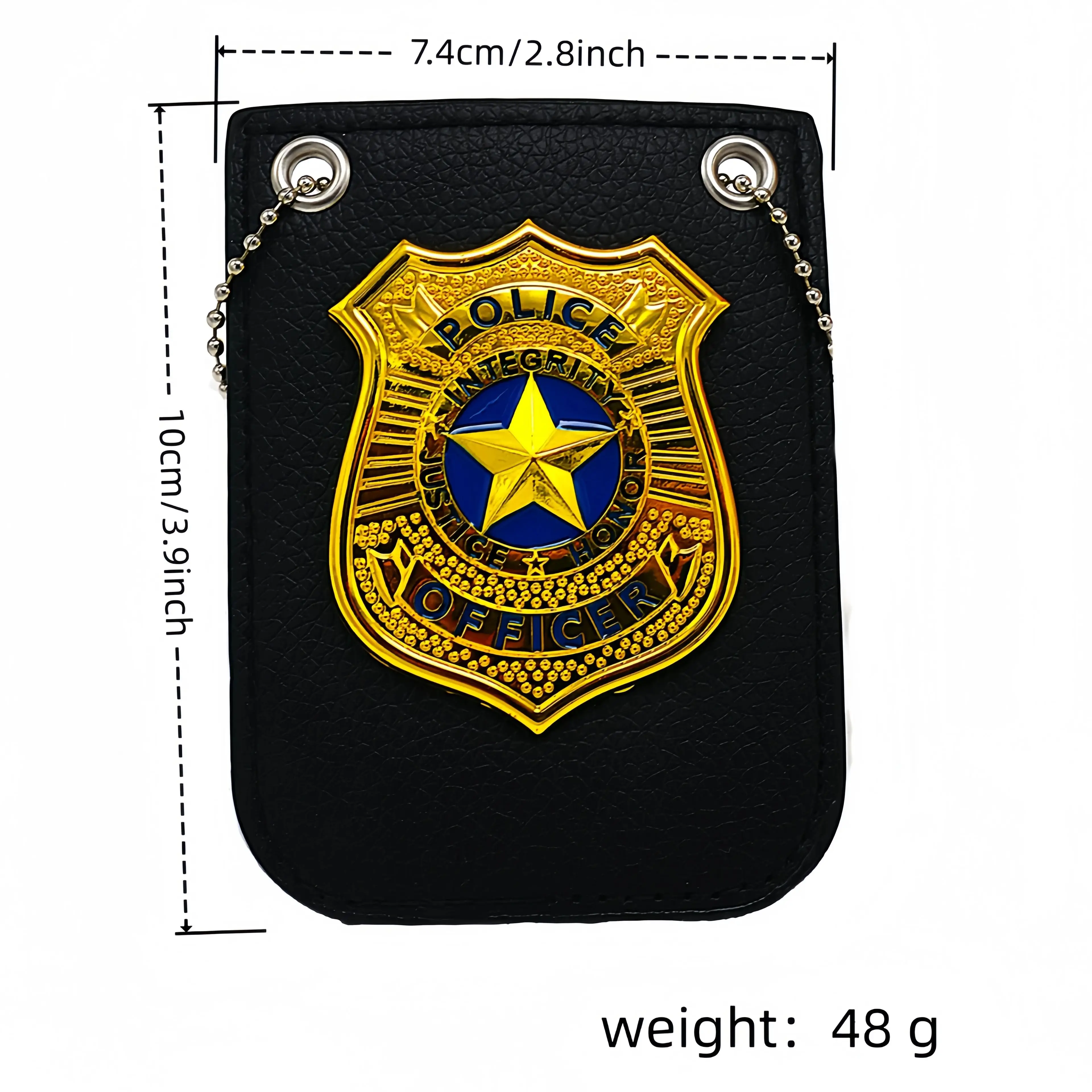 Single Badge Necklace for Role Play, Police Badge, Party Costume, Police Role Play Toy, Party Costume Accessory, Realistic Police Badge image 6
