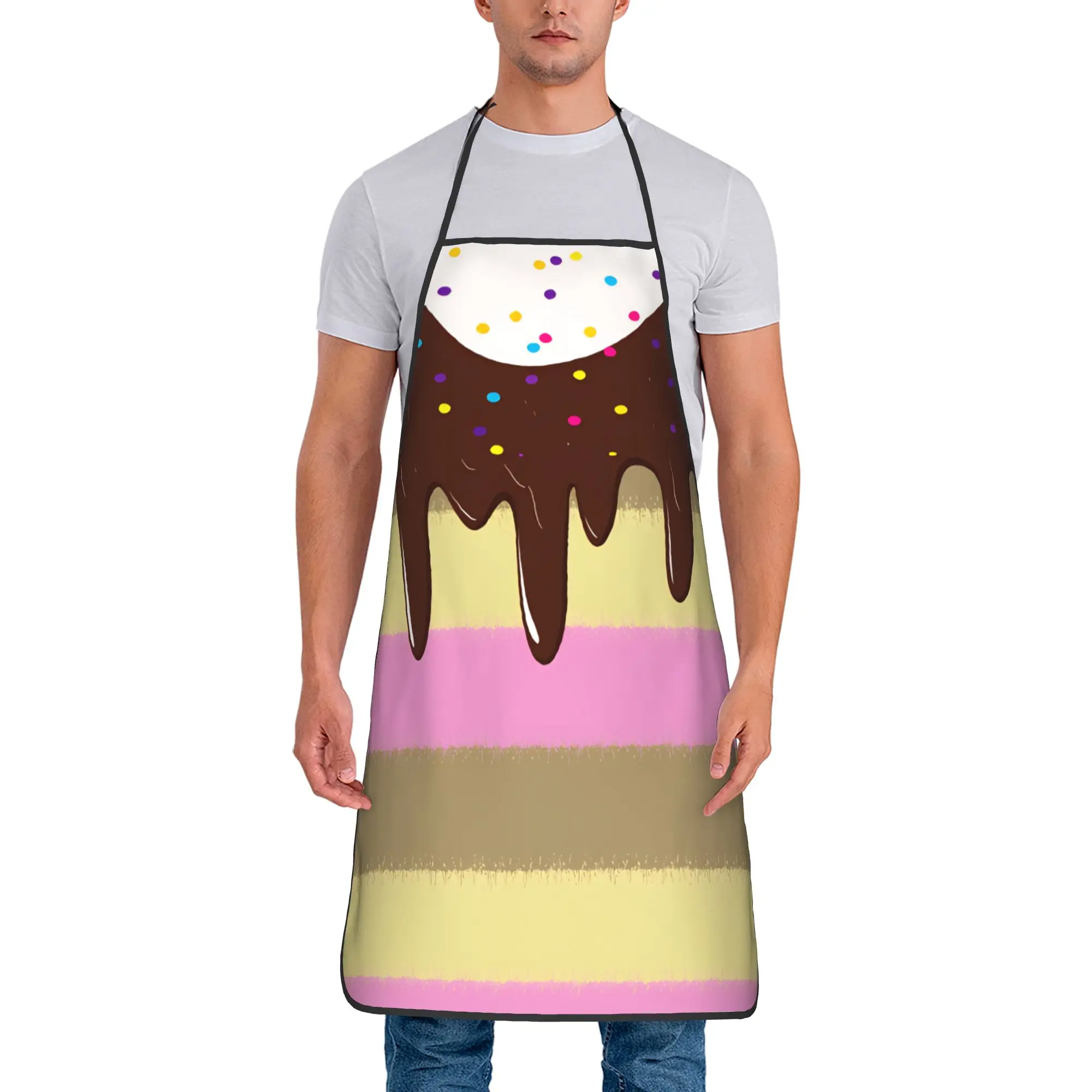 Ice Cream  Apron  Fashionable Cooking Kitchen Accessories Barbecue Barber Aprons without Pocket
