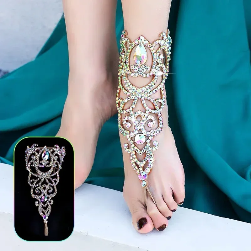 Female Adult High-end Diamond-Studded Bracelet/Anklet Performance Accessories Belly Dance Hand Accessories Or Foot Accessories