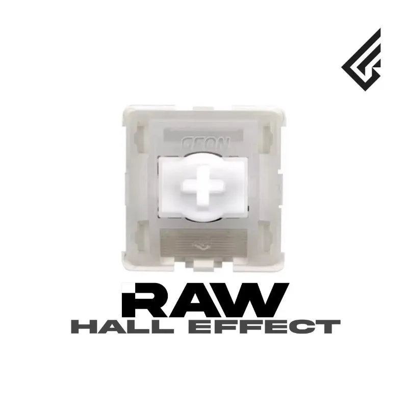 Geonworks RAW HE  Linear Switch 40g Pressure Lubricated 2Pin Custom Translucent Original Magnetic Shaft for Mechanical Keyboard