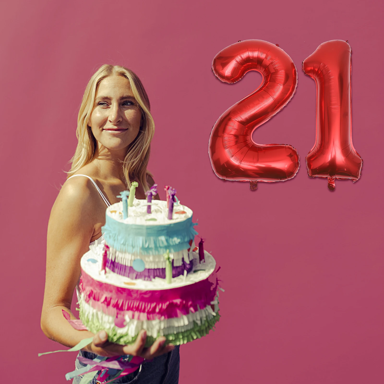 

2 Pcs Red Number Balloons 40 Inch Foil Birthday Party Decorations Aluminum Inflatable Baby Shower Wedding Photos Props