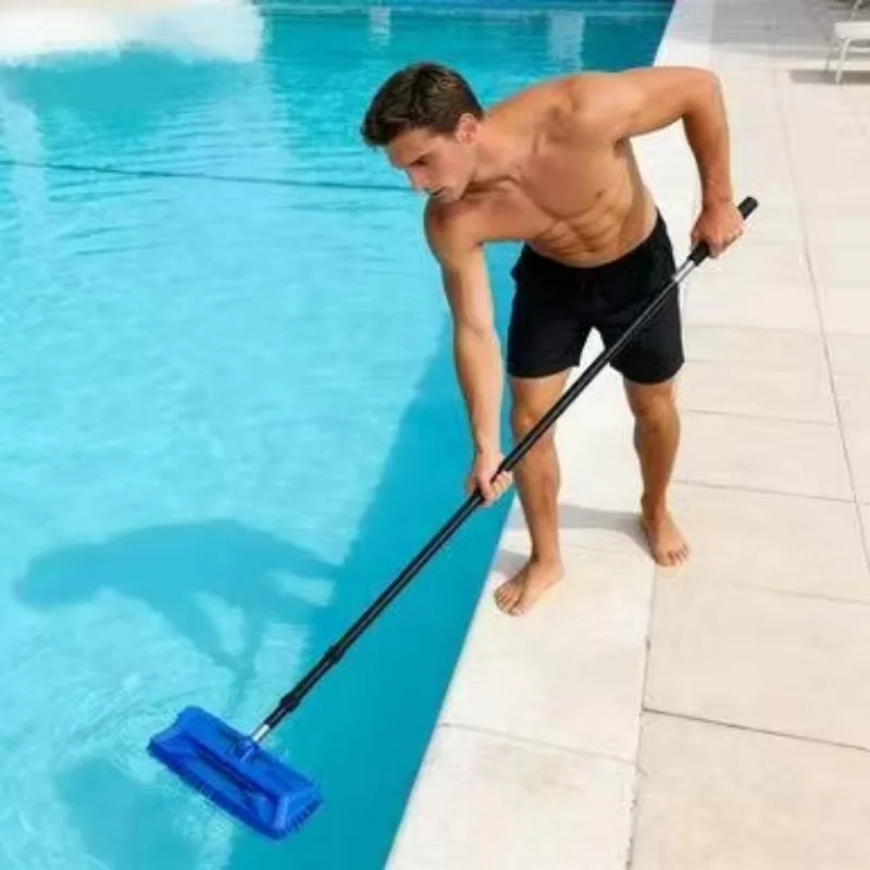 Retractable 15ft Non-Slip Grip Swim Maintenance Rod Accessories Pool Rod for Outdoor Swimming Pools