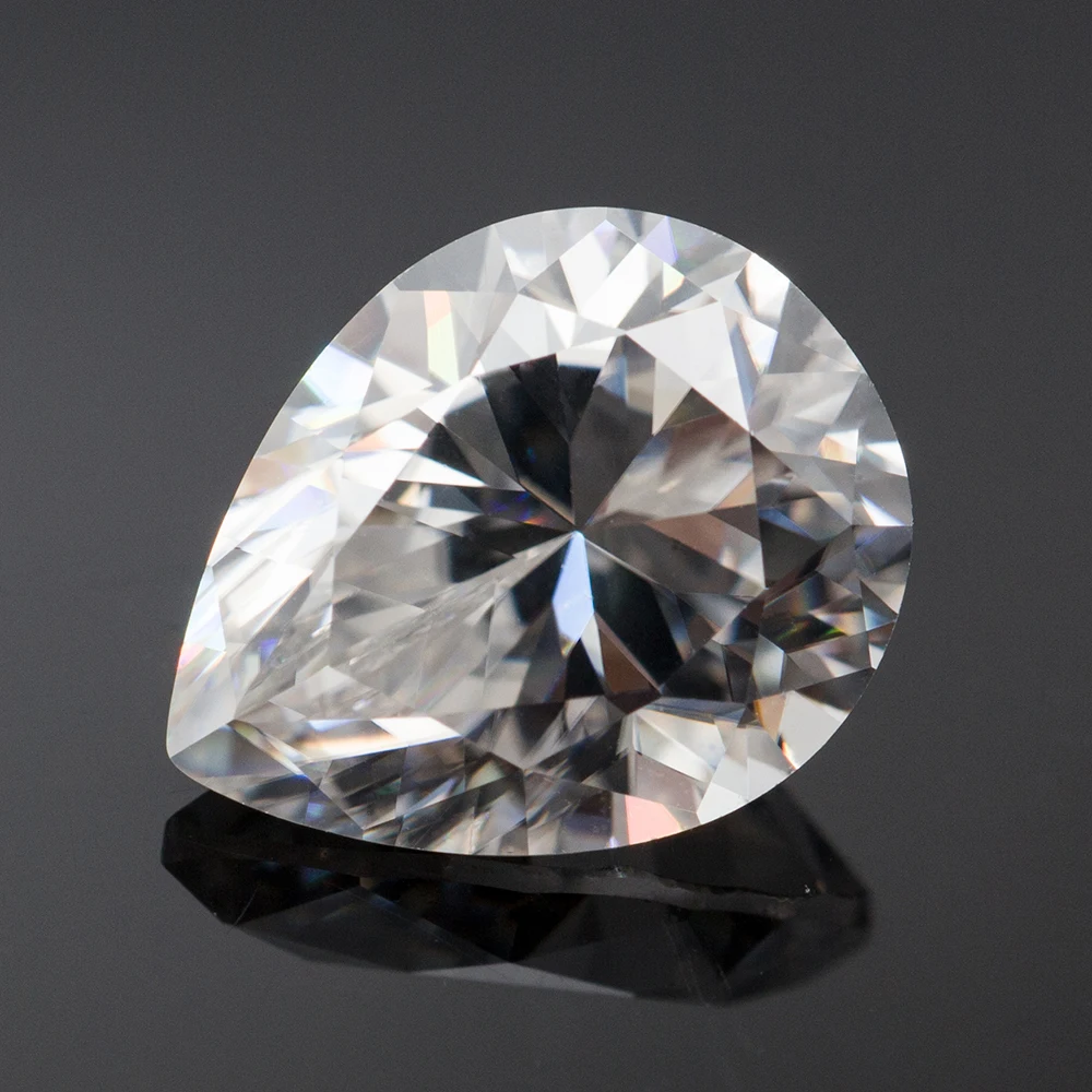 D Color Pear Cut  VVS Real Moissanite Loose Stone 0.1-7.0ct with Certificate Moissanite Lab Diamond Pass Tester with GRA Report