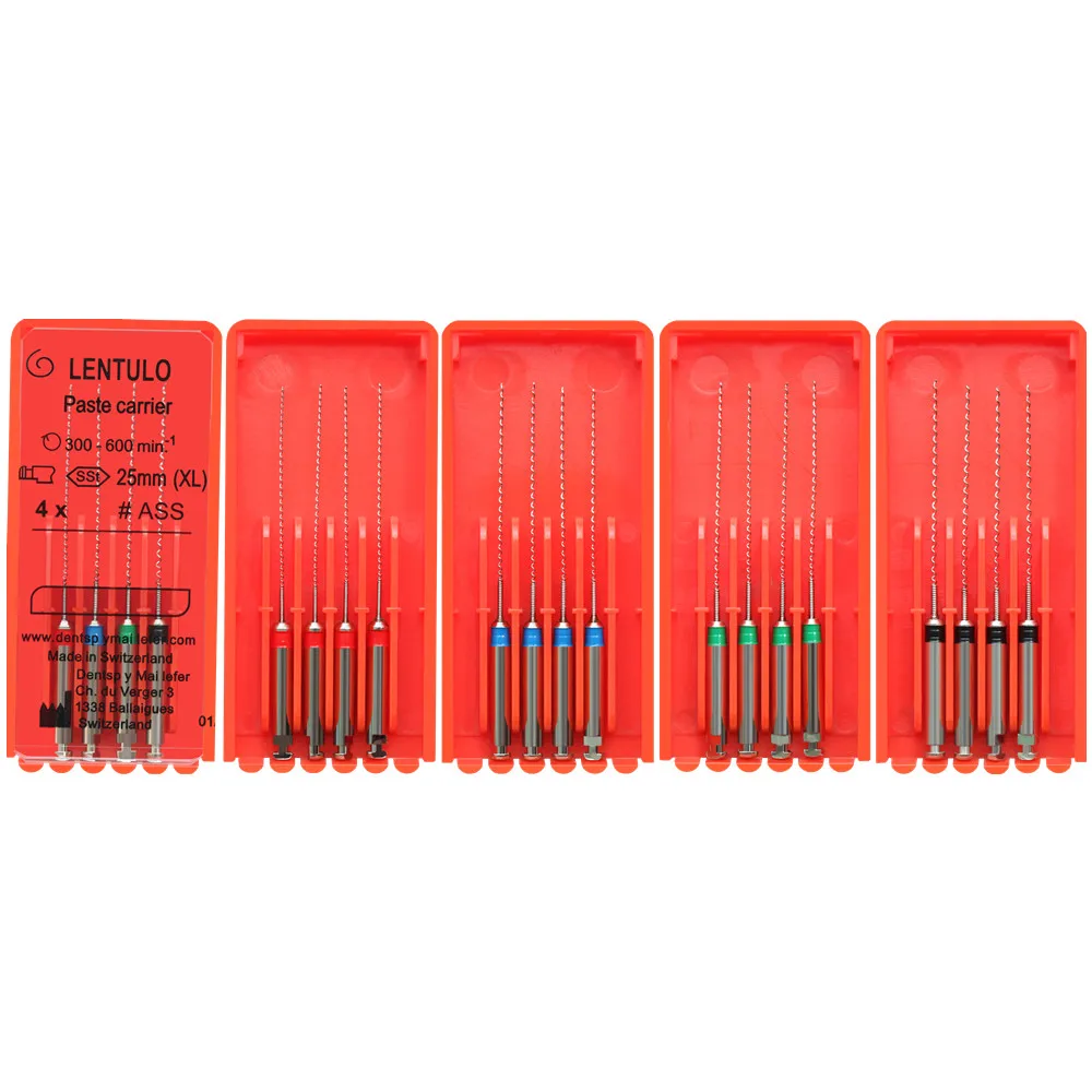 

Набор из 21/25 мм спиральных файлов-носителей для ротационной пасты (лентуло), ассорти, для эндодонтии и стоматологии