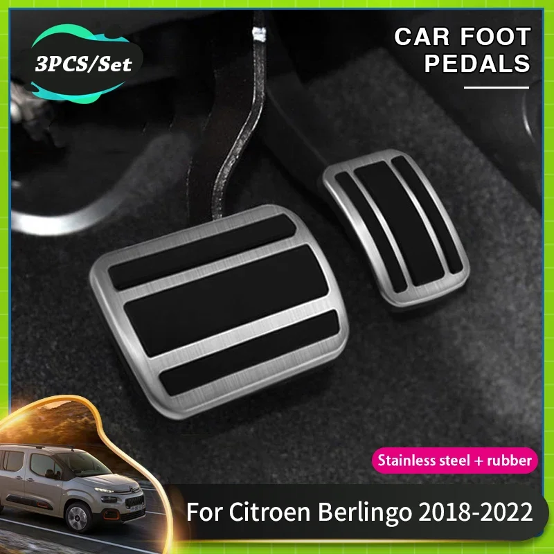 Foot Pedal Pad Cover For Citroen Berlingo Acessories 2022 ~ 2018 Peugeot Partner Rifter Opel Vauxhall Combo Toyota ProAce City