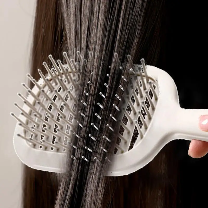 Vent Hair Brush Vented Detangling Hair Brush Paddle Brush For Blow Drying Vented Paddle Brush Curved Hair Brush For Wet Short