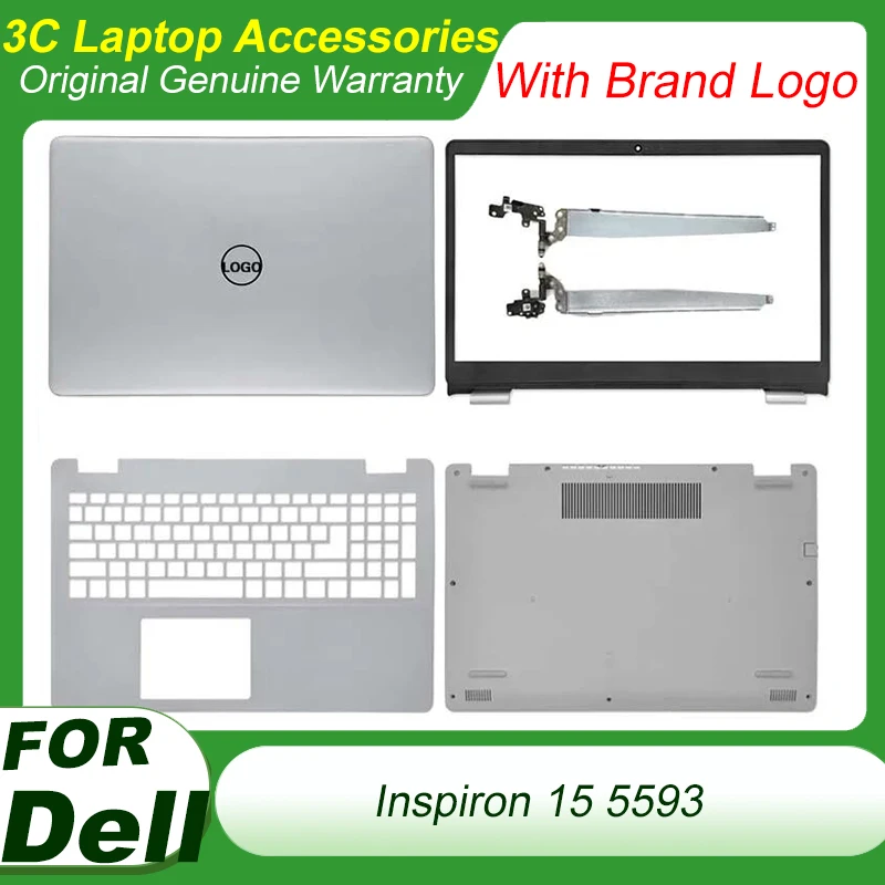 

New For Dell Inspiron 15 5593 Laptop LCD Back Cover Front Bezel Hinges Palmrest Keyboard Cover Bottom Case Repair 032TJM 0V5JHC