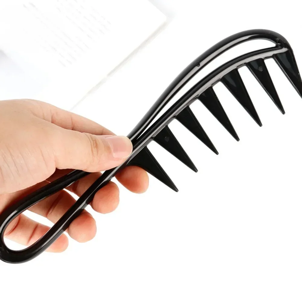 Barber Men Oil Comb Wide Tooth Shark Plastic Comb Hair Clipper Curling Salon Home Hairdressing Comb Massage Barber Stlying Tools