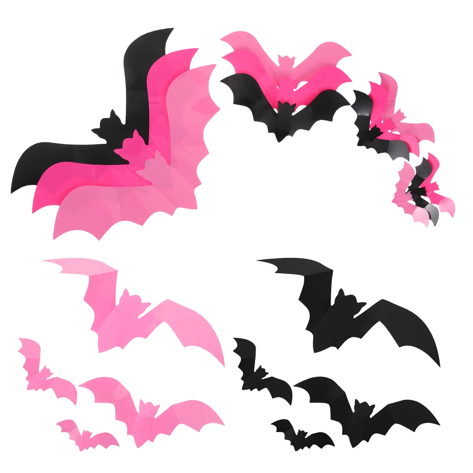 

48 Pcs Halloween Bat Sticker Creepy Decorations for 3d Party Applique Scary Decals