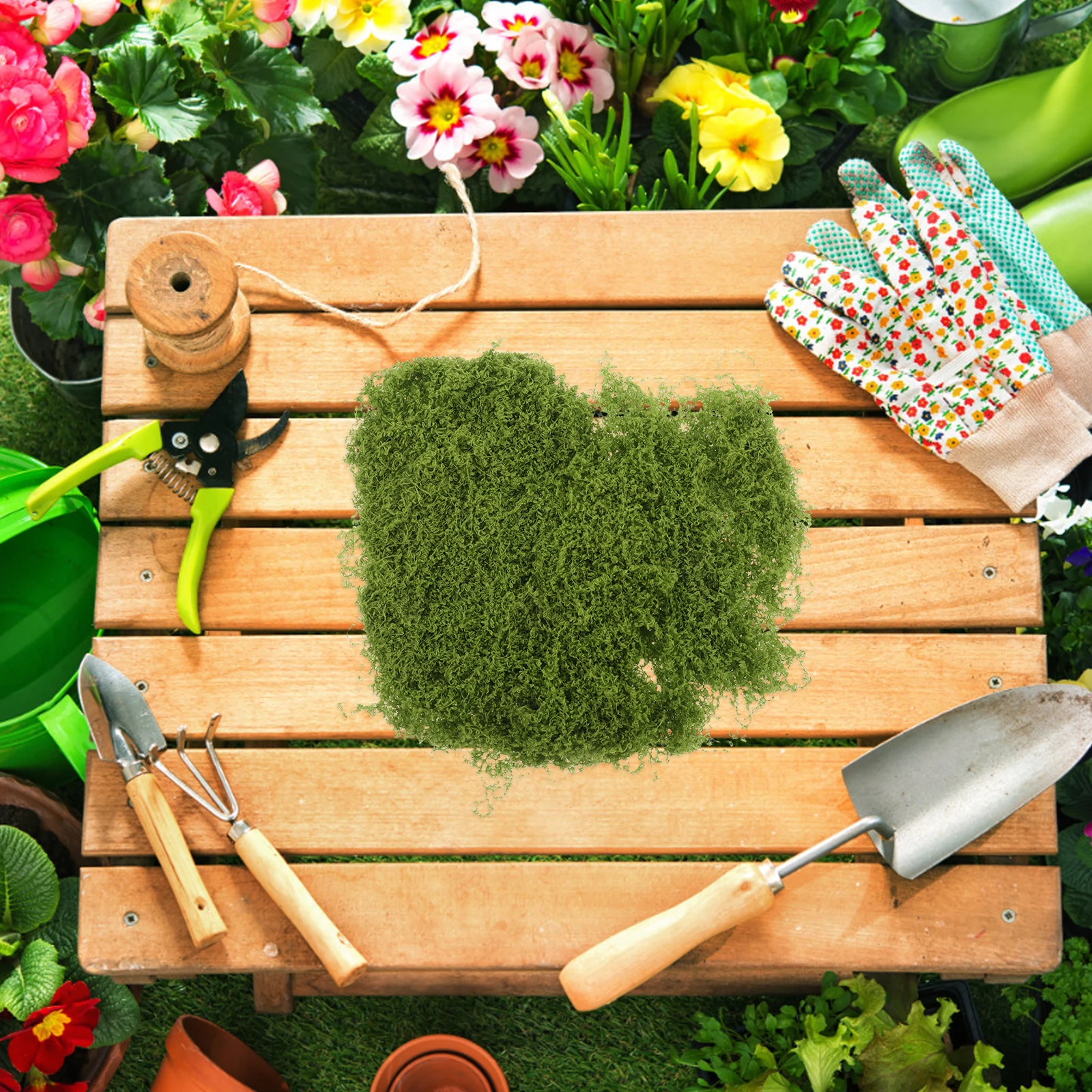 

Simulated Moss Lawn Artificial Plant Grass Decor Craft Greenery Indoor Outdoor Garden Potted Landscape Fillers Safe Installation