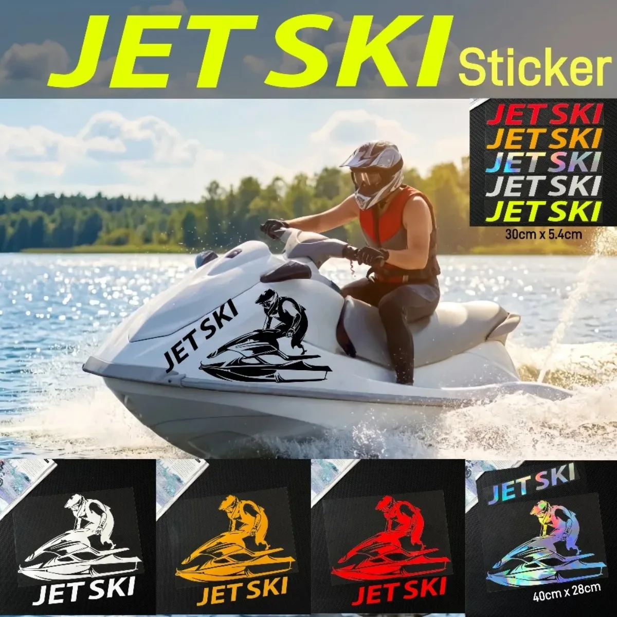Jet Ski Stickers Waverunner GP FX VX FC Waterproof Sticker Riding Vinyl Decal RXP RXT GTI Spark GTX Boat Accessories for SEADOO